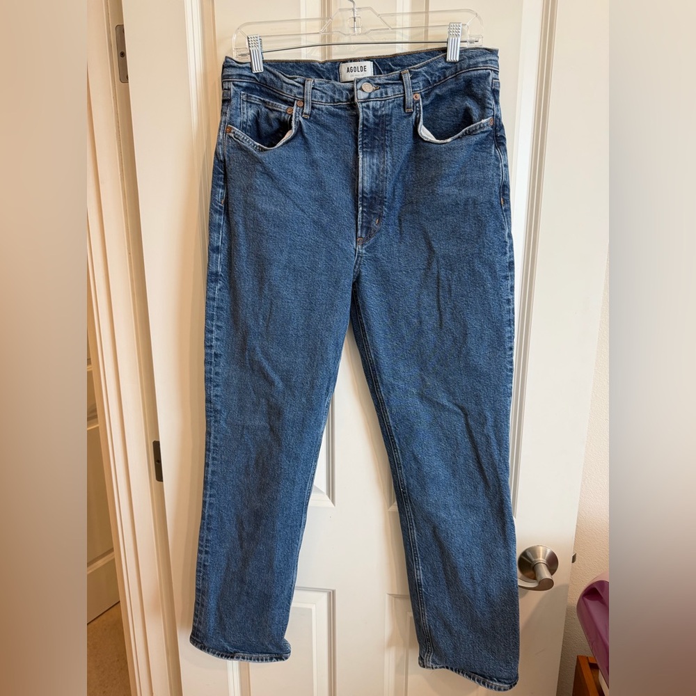 AGOLDE high rise stove pipe jeans size 31